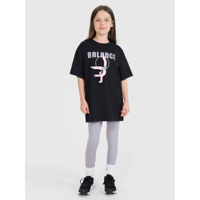 3. Oversized T-Shirt mit Aufdruck für Mädchen 4F FJRSS25TTSHF2646-20S