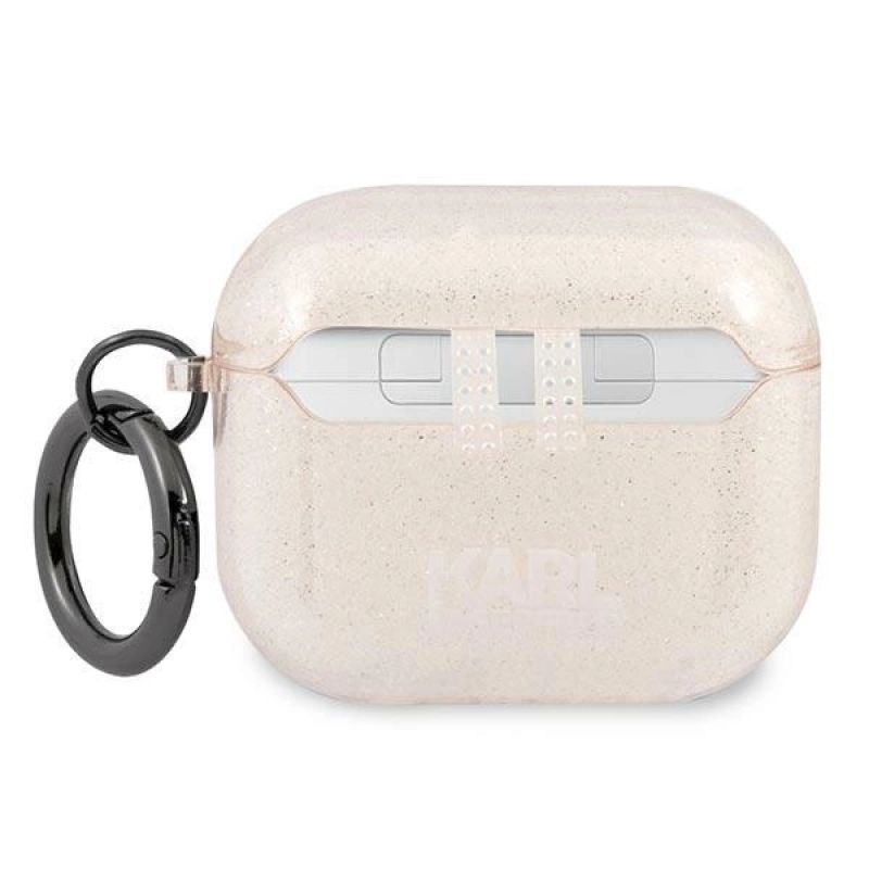 2. Karl Lagerfeld Glitzer Karl's Head Case für AirPods 3 – Gold