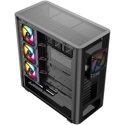 12. MODECOM VOLCANO AQ 300 ARGB MIDI SCHWARZES GEHÄUSE