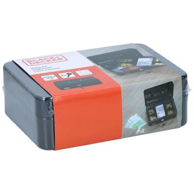 5. Metalletui für Geld und Dokumente, 25 x 8,5 x 18 cm, Black + Decker