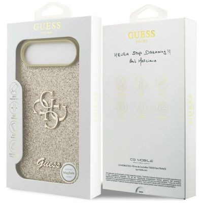 8. Guess Fixed Glitter Big 4G Hülle für iPhone Air - Gold
