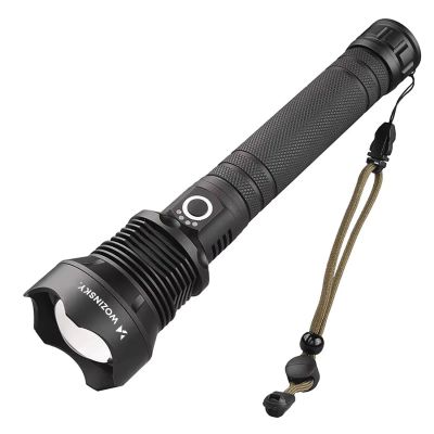 2. Wozinsky WLT-20W taktische Taschenlampe, 20 W, 2000 lm, CREE-Dioden, IP65, mit einstellbarem Lichtkegel – Schwarz
