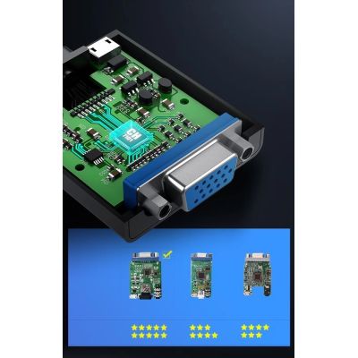 11. Ugreen HDMI - VGA Micro USB / Audio 3,5 mm Miniklinkenadapter schwarz (40248)
