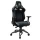 COUGAR CGR-T2F-GLB Universeller Gaming-Stuhl mit gepolsterter, bezogener Sitzfläche, Schwarz