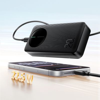 15. Joyroom JR-PBF14 Pro Powerbank 22,5 W 20000 mAh mit Digitalanzeige, 2x USB-A, 1x USB-C – Schwarz