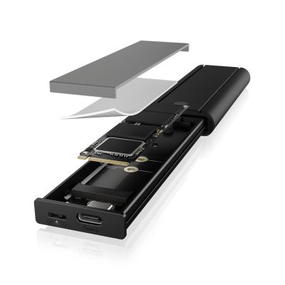 2. ICY BOX IB-1807MT-C31 SSD-Gehäuse Schwarz M.2