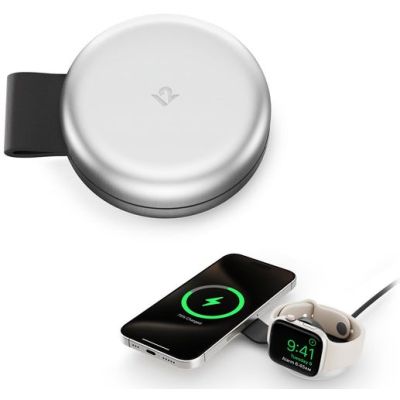 Twelve South ButterFly - MagSafe-kompatibles kabelloses Ladegerät für zwei Geräte (Hülle, Netzteil, Stecker für USA, Großbritannien, EU und Australien, 1 m USB-C - USB-C-Stromkabel im Lieferumfang enthalten)