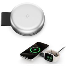Twelve South ButterFly - MagSafe-kompatibles kabelloses Ladegerät für zwei Geräte (Hülle, Netzteil, Stecker für USA, Großbritannien, EU und Australien, 1 m USB-C - USB-C-Stromkabel im Lieferumfang enthalten)