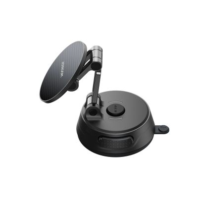 6. Joyroom JR-ZS510 Gel-Saugnapf MagSafe Faltbare Autohalterung für Handys - Gunmetal Schwarz