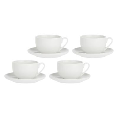 2. LA PORCELLANA BIANCA CORTE Set mit 4 Tassen mit Untertasse 450 ml