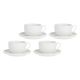 2. LA PORCELLANA BIANCA CORTE Set mit 4 Tassen mit Untertasse 450 ml