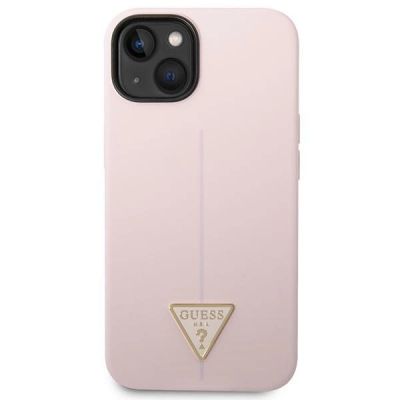 3. Guess Silikon Dreieck Hülle für iPhone 14 6.1" - Lila