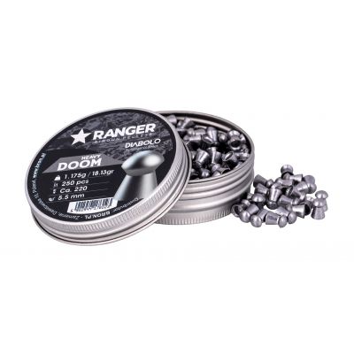 5,5 mm RANGER Diabolo Doom Heavy Flachkugeln 250 Stück 1,175 g