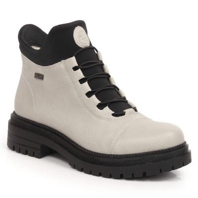 23. Wasserdichte, komfortable Damen-Winterstiefeletten in Beige Rieker Y3163-60