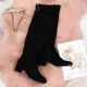 12. Damen-Stiefel mit Blockabsatz, gefüttert, schwarz – Sergio Leone