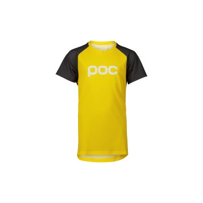 POC Y's Essential MTB Tee Kinder T-Shirt Gelb Grau