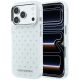 Karl Lagerfeld IML Strass-Hülle mit galvanisiertem Logo für iPhone 17 Pro Max / 18 Pro Max – Weiß