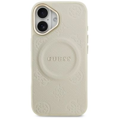 3. Guess Peony Hot Stamp MagSafe iPhone 17 Hülle - Beige