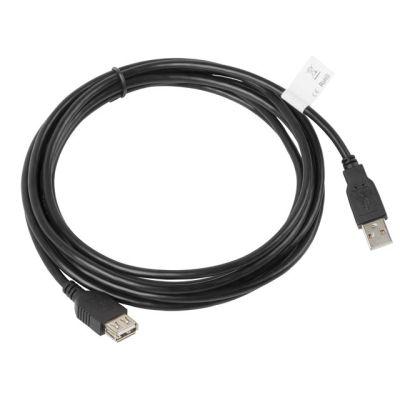 Lanberg CA-USBE-10CC-0030-BK Kabel (USB 2.0 Stecker - USB 2.0 Buchse; 3 m; Schwarz)