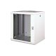 10. Digitus Unique 19" 12U 600x450 Wand-Netzwerkschrank, Glastür, grau, ungeteilt, montiert, 100 kg