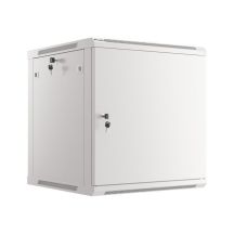 Wandmontierter Einbauschrank, 19" 12U 600x600, Grau, Metalltüren (zerlegt)