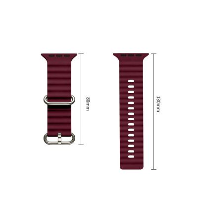 3. Tech-Protect Iconband Pro Armband für Apple Watch 44 / 45 / 46 / 49 mm - bordeauxrot