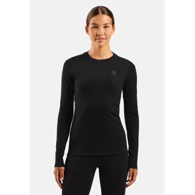5. ODLO Merino 160 BL Top Crew Neck Damen T-Shirt L/S Gr. M Schwarz