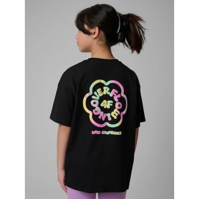 2. Locker geschnittenes Mädchen-T-Shirt mit Aufdruck 4F 4FJRSS26TTSHF4137-020S