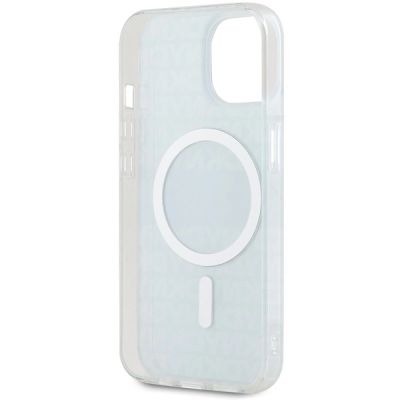 7. DKNY IML Mono & Stripe MagSafe Hülle für iPhone 15 / 14 / 13 – Blau