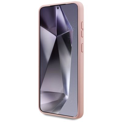 5. Karl Lagerfeld Silikon Nauble Heads And Circle MagSafe Hülle für Samsung Galaxy S25 Edge - Pink