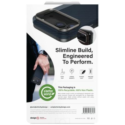 7. Uniq Keva EDGE Magclick Ladehülle für iPhone 17 Pro Max – Schwarz