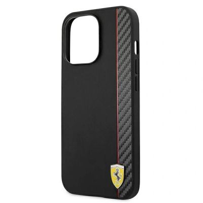 6. Ferrari On Track Carbon Stripe Hülle für iPhone 13 / 13 Pro - Schwarz