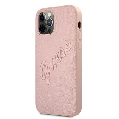 2. Guess GUHCP12LRSAVSRG iPhone 12 Pro Max 6,7" pink/pink Hardcase Saffiano Vintage Script