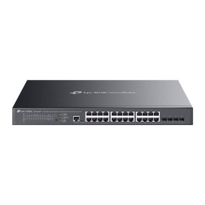6. TP-Link Omada SG3428XMPP Netzwerkkabel, verwalteter L2+ Gigabit-Ethernet-Port (10/100/1000) mit PoE-Unterstützung, 1 HE, Schwarz