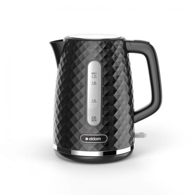 5. ELDOM ELLI WASSERKOCHER, FASSUNGSVERMÖGEN 1,7 L, LEISTUNG 2200 W, SCHWARZ, STREIFEN