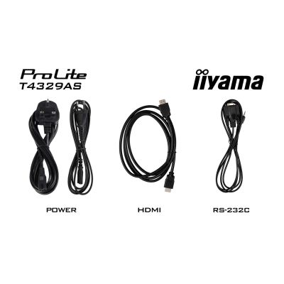 22. IIYAMA Monitor 108 cm (42,5") T4329AS-B1AG 16:9 M-Touch 2x HDMI + USB-C