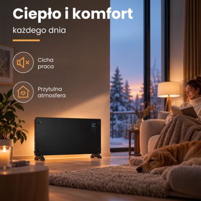 9. Extralink Smart Panel Heizgerät 2000W | Schwarz