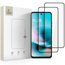 Tech-Protect Glass Fit+ 2er-Pack gehärtetes Glas für Motorola Moto G57 / G57 Power / G67 Power – Schwarz