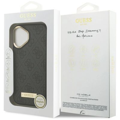 8. Guess 4G Logo Plate MagSafe Hülle für iPhone 17 - Schwarz