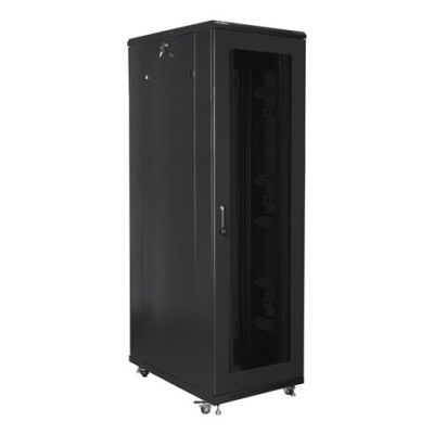 2. LANBERG Standregal 19" 42U 800x1000 SCHWARZ perforierte Türen