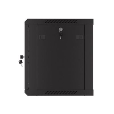9. Wandregalschrank 19" 9U 600X450 SCHWARZ PERFORIERT TÜR LANBERG (FLAT PACK)