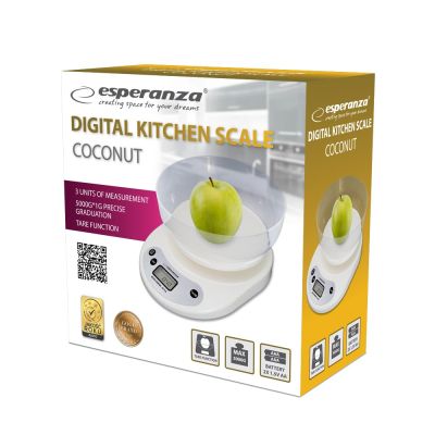 6. ESPERANZA elektronische Küchenwaage mit Schüssel COCONUT EKS007