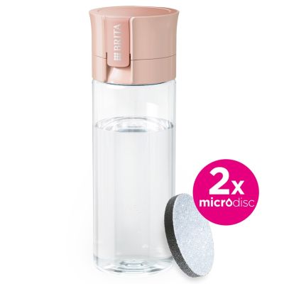 10. Brita Vital Filterflasche in Pastellpfirsich, 2 Scheiben