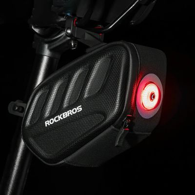 6. Rockbros C61 Hartschalen-Satteltasche für Lampe