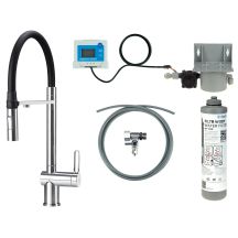 Küchenarmatur mit Wasserfilterset und flexiblem Auslauf