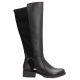 23. Damen-Lederstiefel im Offiziersstil, gefüttert, schwarz Rieker Z9564-00