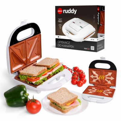 12. ELDOM SANDWICHMAKER ST11B RUDDY 750 W WEISSE KERAMIKPLATTEN