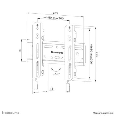 14. Neomounts WL30S-850BL12 TV-Wandhalterung 165,1 cm (65") Schwarz