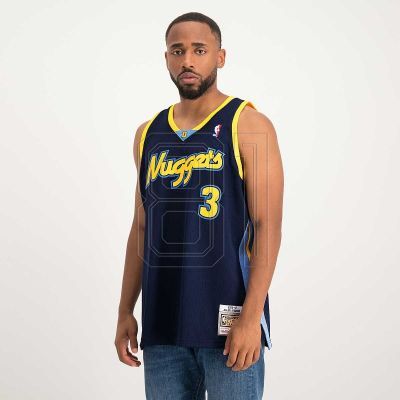 3. Mitchell & Ness NBA Swingman Denver Nuggets Allen Iverson T-Shirt SMJY4205-DNU06AIVASBL