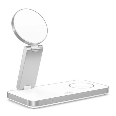 4. Tech-Protect QI15W-A47 MagSafe 3in1 Induktives Ladegerät + USB-C Kabel - Weiß